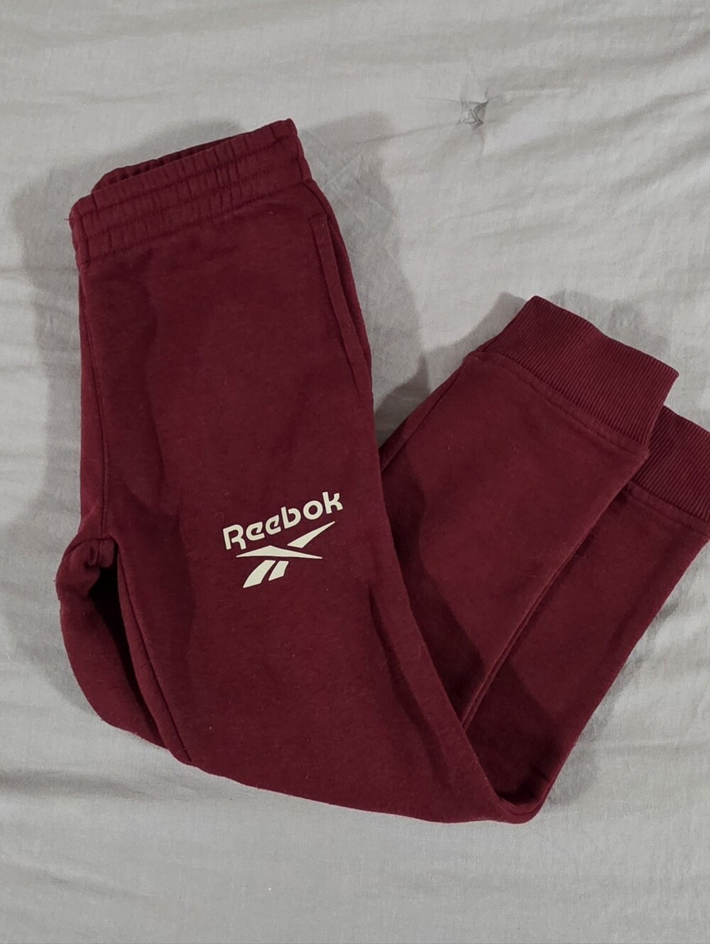 Reebok Boys Burgundy Athletic Jogger Sweat Pants Size 6